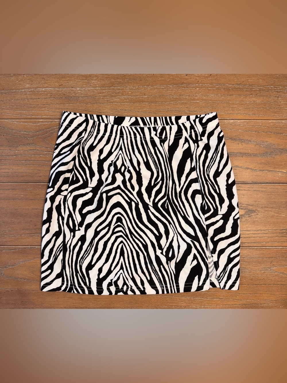 SHEIN Black and White Zebra Print Skirt. #1